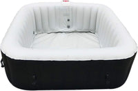 Inflatable Hot Tub Spa, 265 Gallon HTISQ6GYBK | Relaxing Bubble Massage Jets, Quick Heating System, Cushioned Padded Walls, Portable Backyard Setup, Seats Multiple Adults