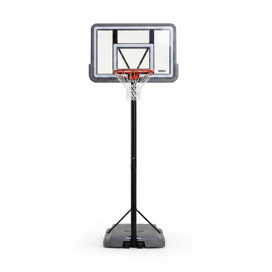 90690 Portable Basketball System, Gray, 44" Polycarbonate Backboard