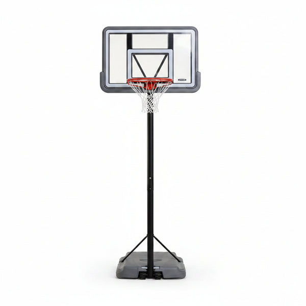 90690 Portable Basketball System, Gray, 44" Polycarbonate Backboard