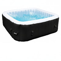 Inflatable Hot Tub Spa, 265 Gallon HTISQ6GYBK | Relaxing Bubble Massage Jets, Quick Heating System, Cushioned Padded Walls, Portable Backyard Setup, Seats Multiple Adults