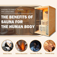 Traditional Steam Sauna,3000W 2-3 Person Indoor Sauna with LED Lights, Waterproof Speakers for Home,Living Room