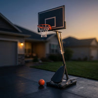 90061 Portable Basketball System, 52 Inch Shatterproof Backboard,Black — Studio Shot