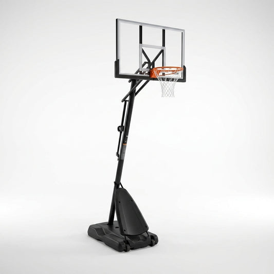 90061 Portable Basketball System, 52 Inch Shatterproof Backboard,Black — Studio Shot