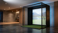 Golf Simulator Enclosure 10.7X8X5Ft & 8.5X8.5X5Ft Golf Simulators for Home | Light-Proof HD/4K Silent Impact Screen, Indoor/Outdoor - Includes Mat, Foam-Padded Iron Poles, Shank Net, Sandbag & Bonus Kit — Lifestyle