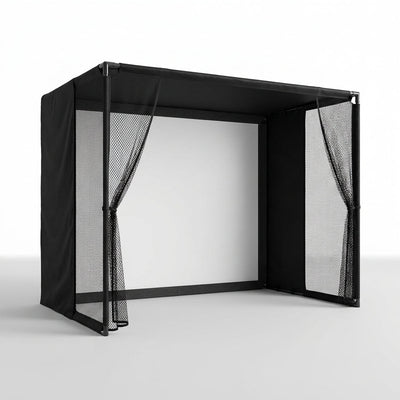 Golf Simulator Enclosure Kit Built to Create Indoor Practice Space, 10x8 ft, 4K Impact Screen, Safety Nets