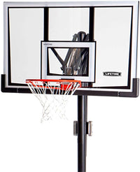 90061 Portable Basketball System, 52 Inch Shatterproof Backboard,Black